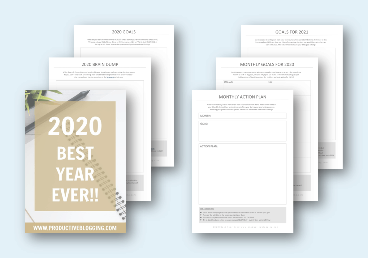 2020 BEST YEAR EVER [Free goal setting worksheets for bloggers]