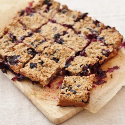 Blueberry Porridge Squares