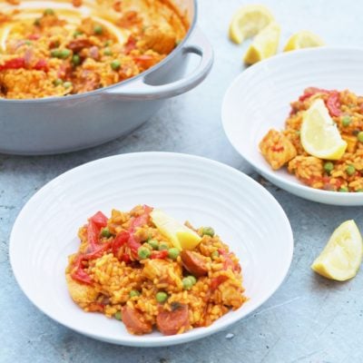 Easy One Pot Chicken and Chorizo Paella