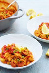 Easy One Pot Chicken and Chorizo Paella