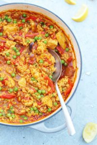 Easy One Pot Chicken and Chorizo Paella