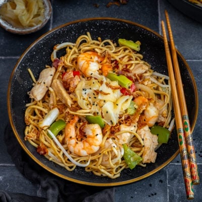 Chicken and Prawn Yaki Soba (Wagamama Copycat)