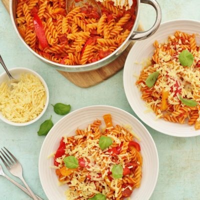 Tomato, Pepper and Chorizo Pasta