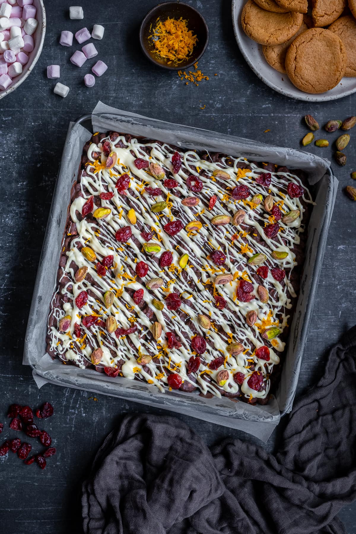 Christmas Rocky Road in the tin