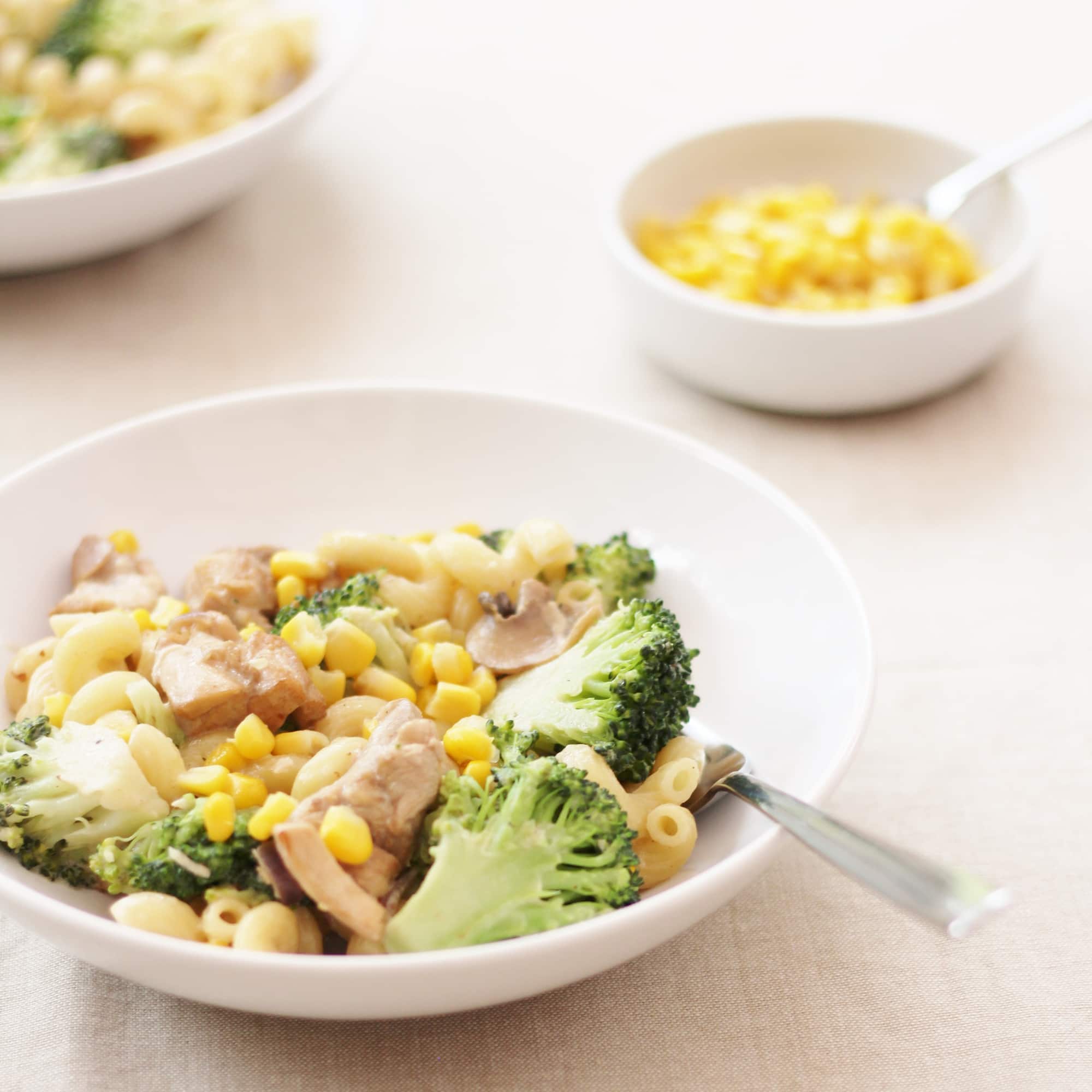 Creamy Chicken, Broccoli and Sweetcorn Pasta