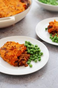 Curried Shepherds Pie with Sweet Potato Mash Topping