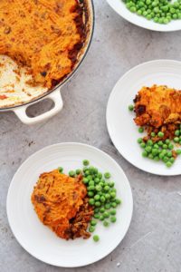 Curried Shepherds Pie with Sweet Potato Mash Topping