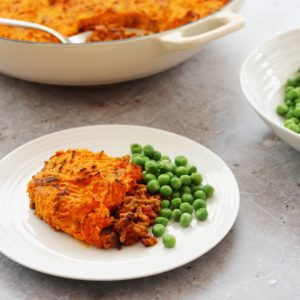 Curried Shepherds Pie with Sweet Potato Mash Topping