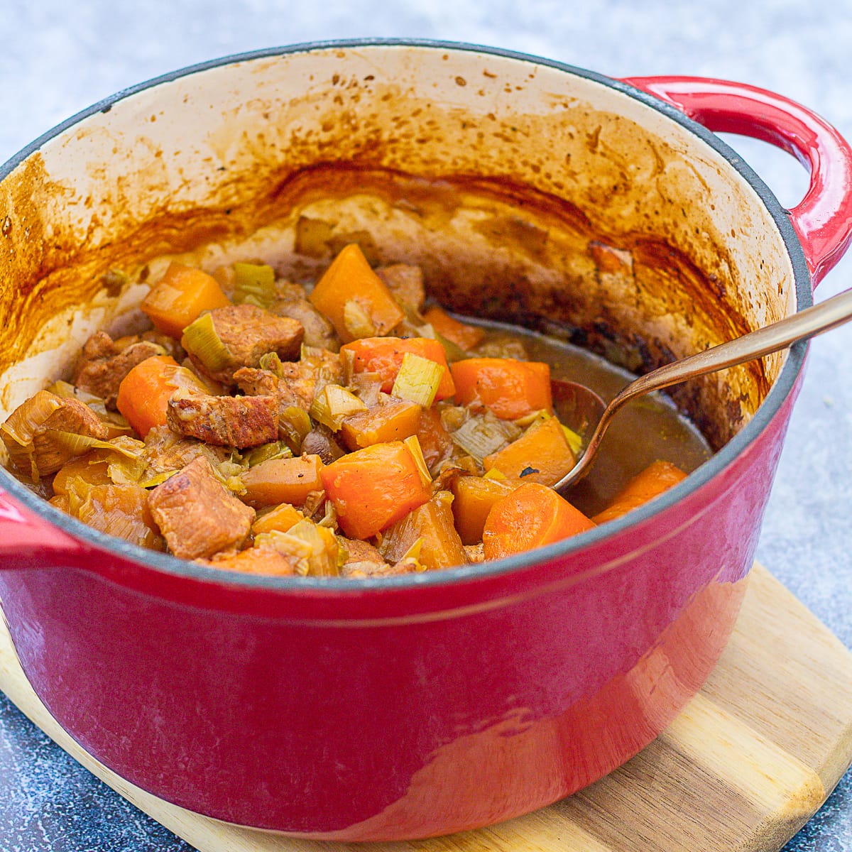 Diced Pork and Apple Stew