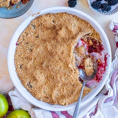 Easy Apple and Blackberry Crumble