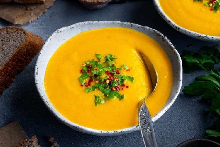 Easy Carrot and Butternut Squash Soup Hero