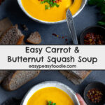 Easy Carrot and Butternut Squash Soup Pin