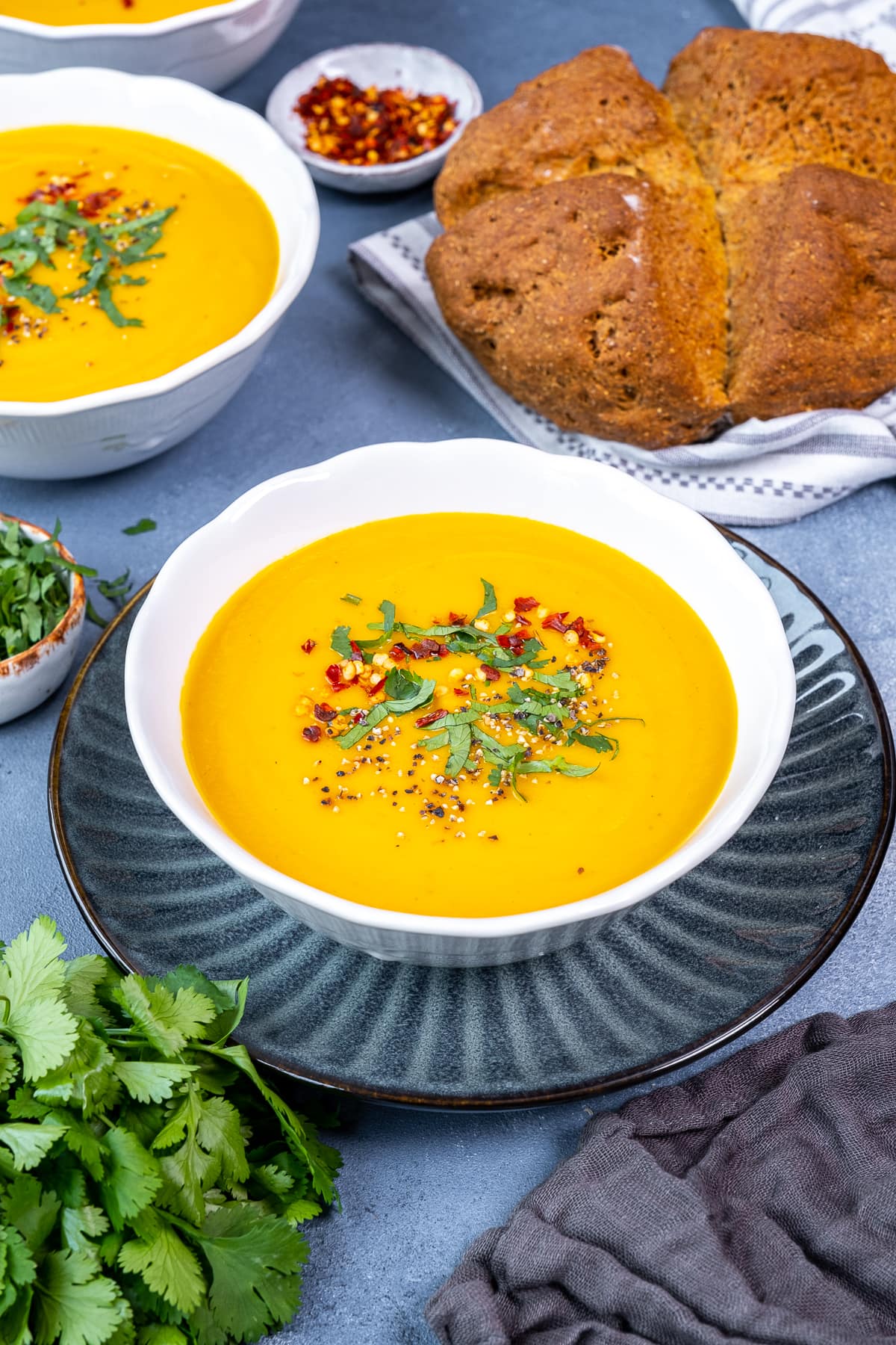 Easy Carrot and Parsnip Soup in a bowl