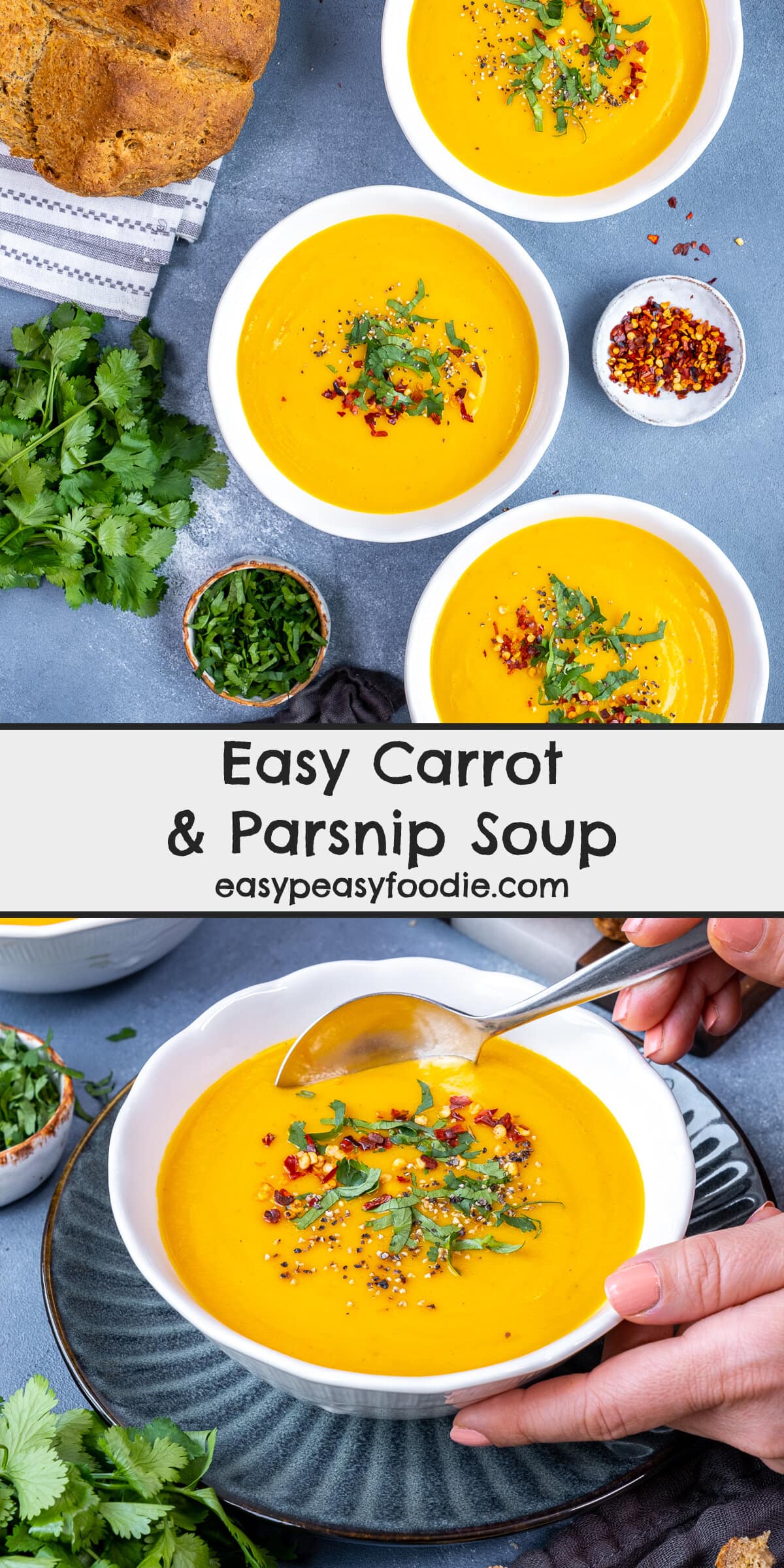 Easy Carrot and Parsnip Soup Pin