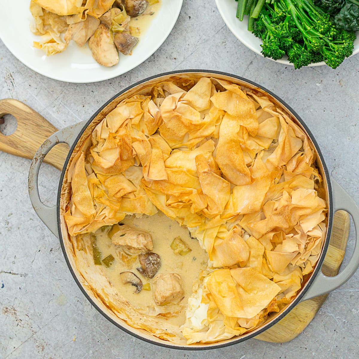 Easy Peasy Chicken, Mushroom and Leek Pie