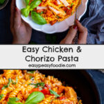 Easy Chicken and Chorizo Pasta Pin