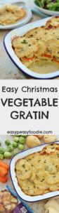 Want to save yourself a lot of hassle and effort this Christmas? Then cook my Easy Christmas Vegetable Gratin! All the key Christmas vegetables in one dish. As a bonus this looks much more difficult than it really is…your guests will think you’ve been slaving all morning in the kitchen, when really this takes just 15 minutes prep and then just a little over an hour in the oven. Plus, if you make it in a pretty dish, you can just serve it on the table just as it is…so less washing up to do on Christmas afternoon – hoorah!! #review #christmas #christmasvegetables #vegetablegratin #gratin #easychristmas #easypeasyfoodie