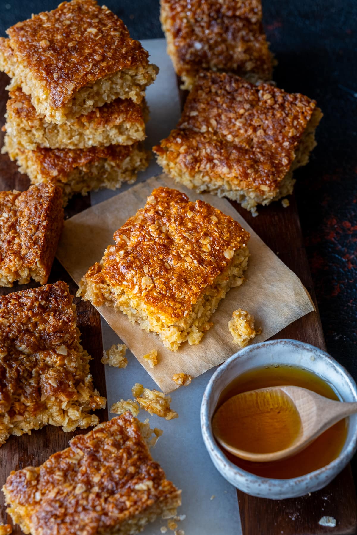 Closeup of Easy Coconut Flapjacks