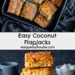 Easy Coconut Flapjacks Pin