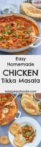 A super quick and simple version of the curry house favourite, my Easy Homemade Chicken Tikka Masala is perfect for busy weeknights when you really want a curry but without the expense of a takeaway (and it’s healthier too!) #chicken #tikkamasala #chickentikkamasala #chickntikka #chickencurry #curry #glutenfree #dairyfree #healthydinners #easydinners #midweekmeals #familydinners #easypeasyfoodie