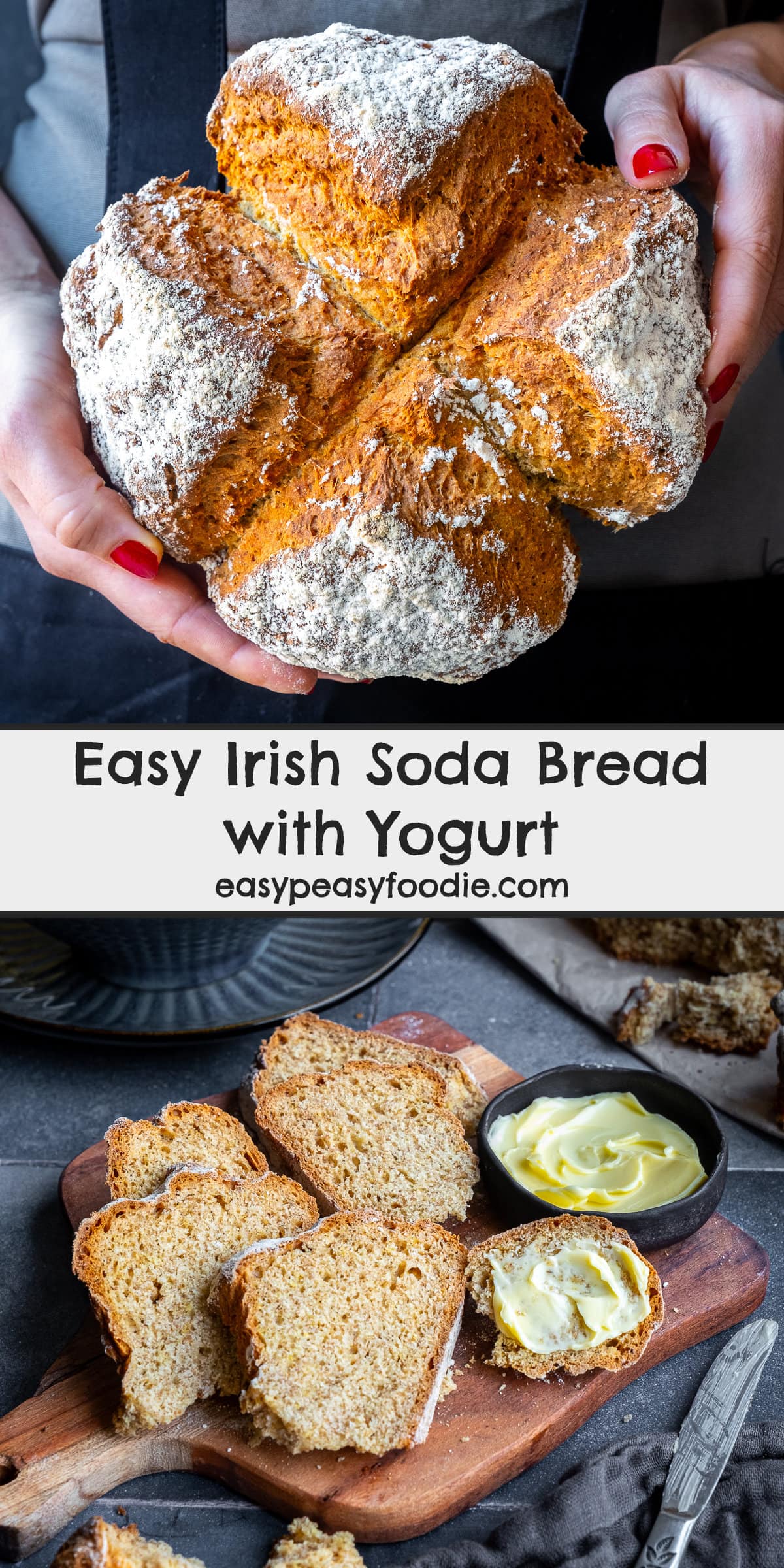 Easy Irish Soda Bread with Yogurt Pin