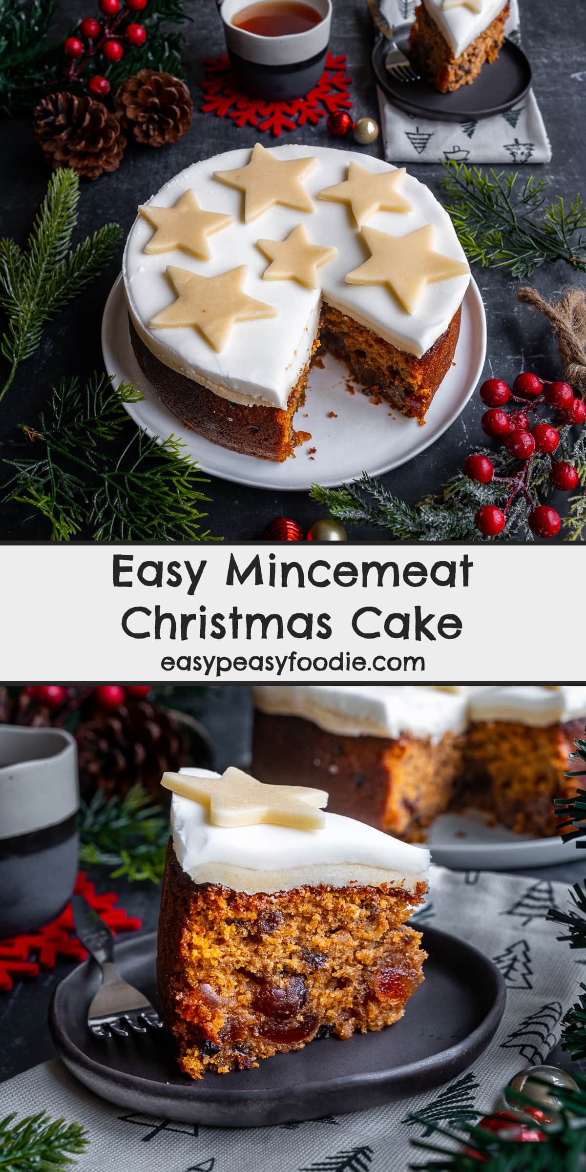 Easy Mincemeat Christmas Cake Pin