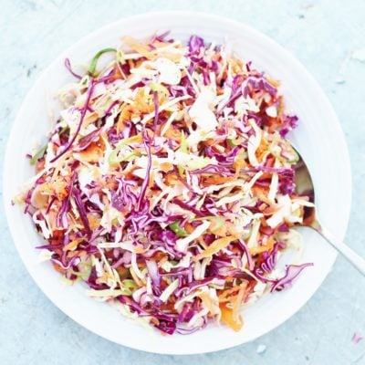 Easy No Mayo Coleslaw (Dairy Free, Egg Free & Vegan)