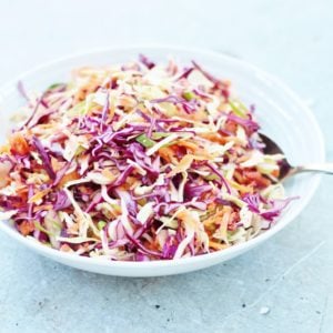 Easy No Mayo Coleslaw #DairyFree #EggFree #Vegan