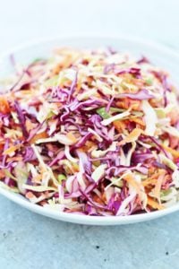 Easy No Mayo Coleslaw #DairyFree #EggFree #Vegan