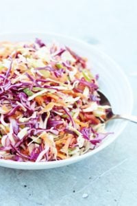 Easy No Mayo Coleslaw #DairyFree #EggFree #Vegan