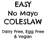 A lighter, fresher coleslaw…that tastes much better than the kind that’s dripping with cream and mayonnaise AND is easy peasy to make, my Easy No Mayo Coleslaw is perfect for picnics, BBQs and potlucks…and even amazing on top of a baked potato! Plus this version is dairy free and egg free and vegan, so can be enjoyed by almost everyone :-D #DairyFree #EggFree #Vegan #NoMayo #Coleslaw