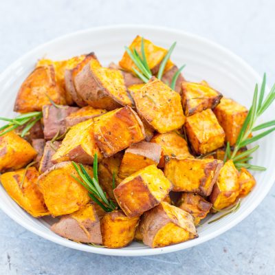 Easy Roast Sweet Potatoes with Rosemary and Garlic