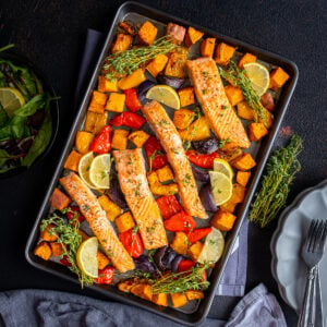 Easy Salmon Traybake Hero