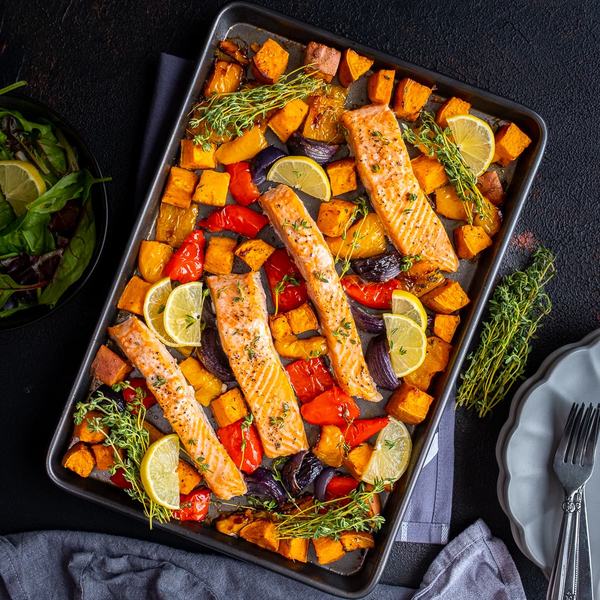 Easy Salmon Traybake Hero