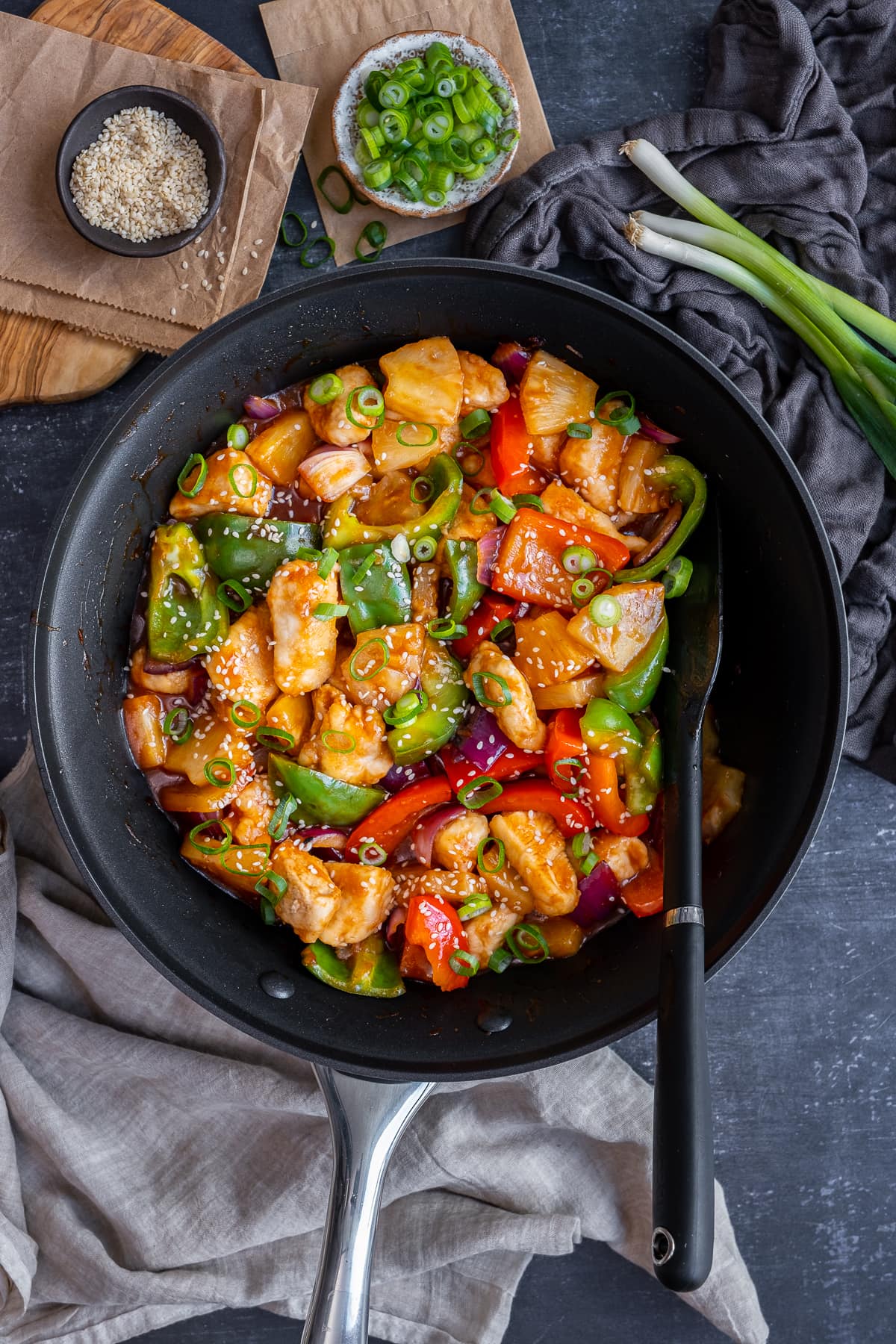 Easy Sweet and Sour Chicken in the pan