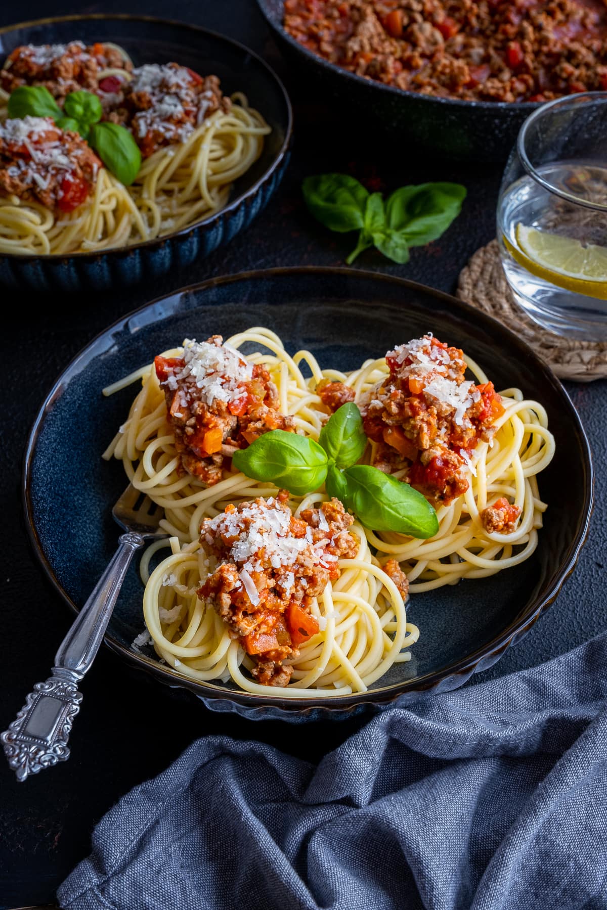 Easy Turkey Mince Bolognese served on a plate