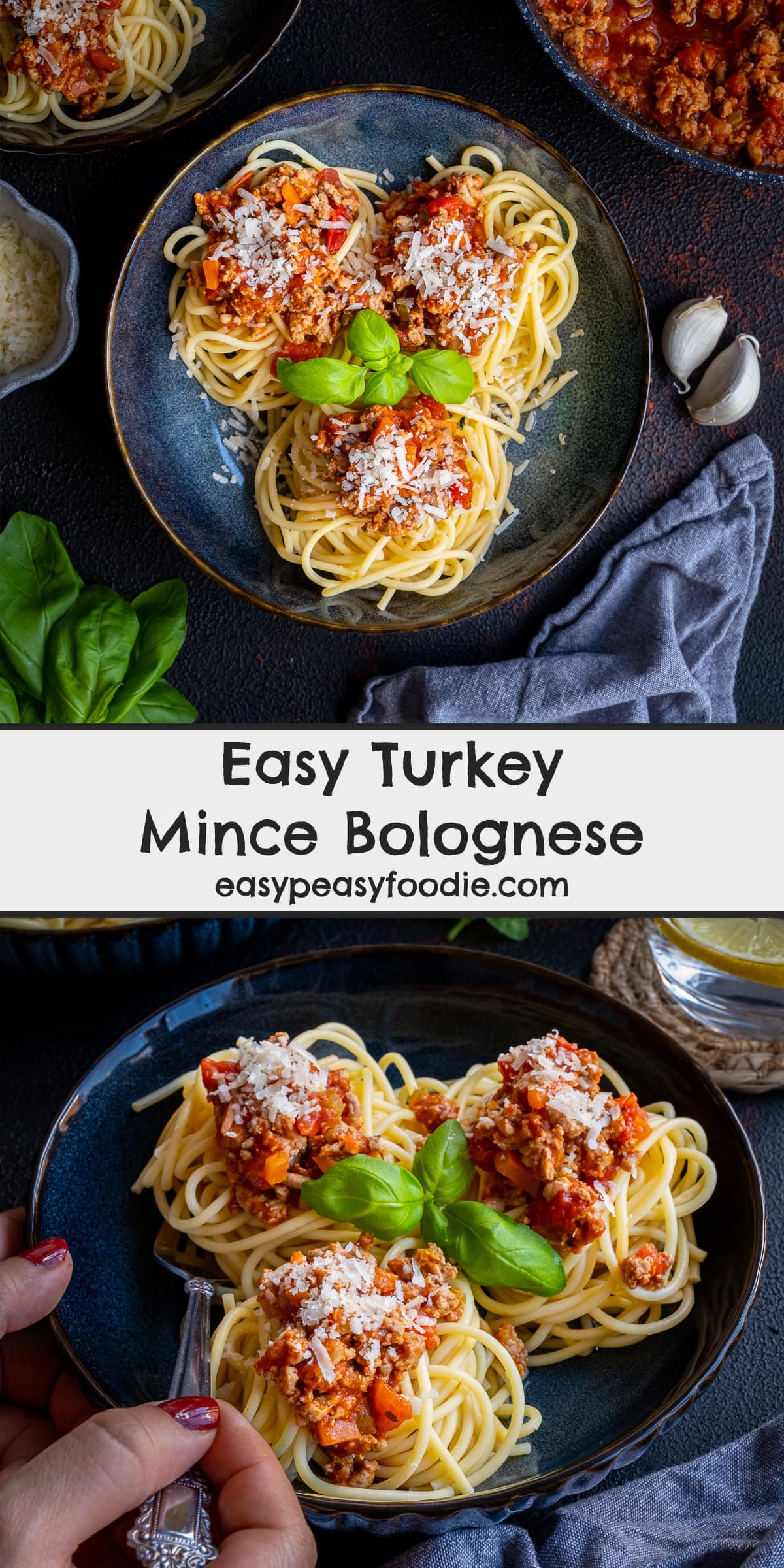 Easy Turkey Mince Bolognese Pin