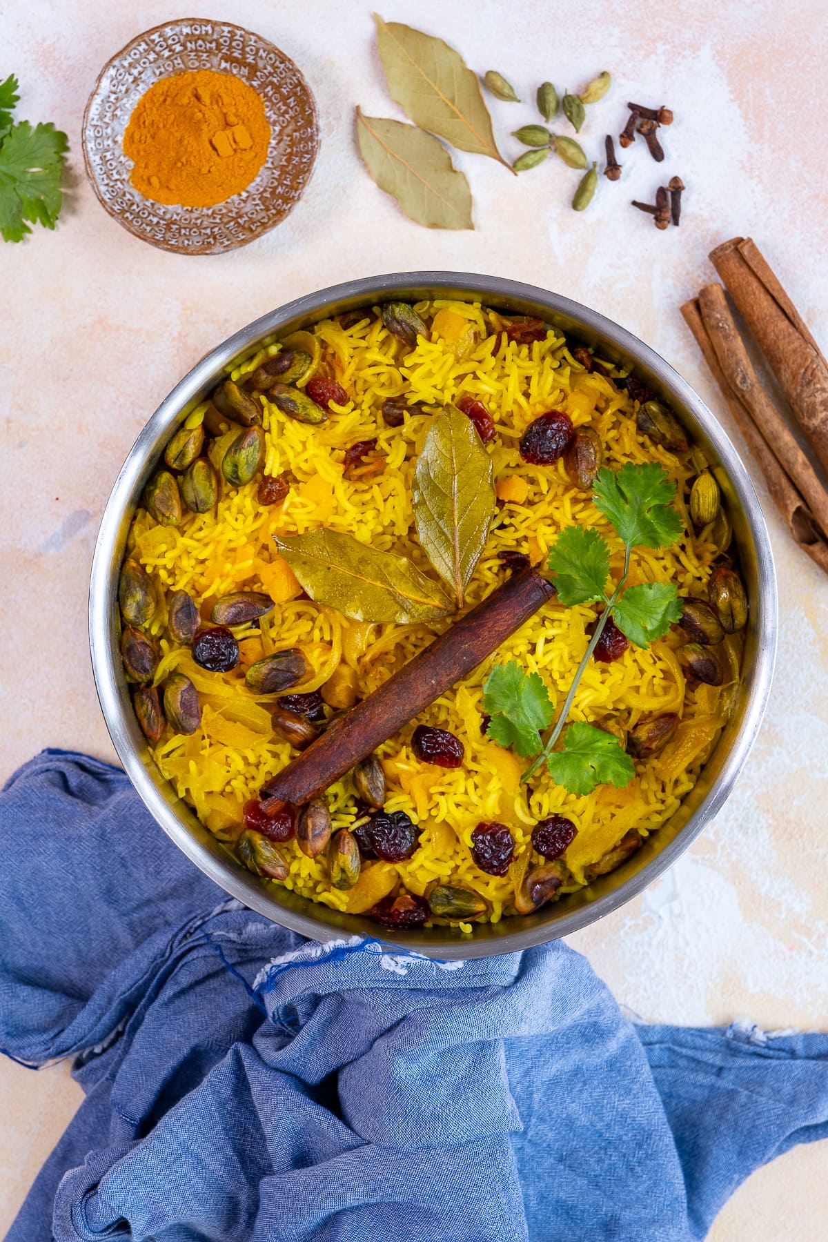 Fruity Pilau Rice in the pan