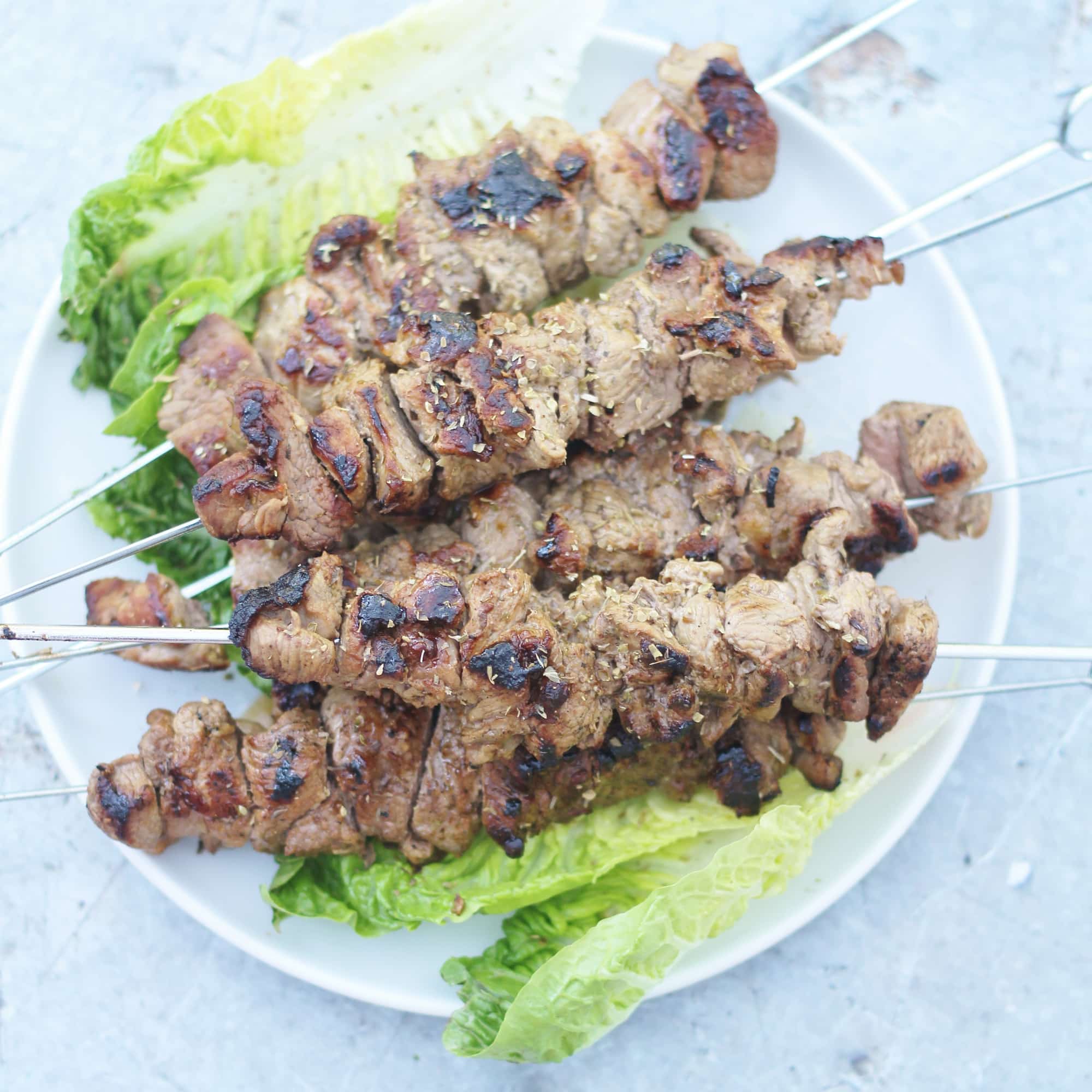 Greek Style Lamb Kebabs (Souvlaki)