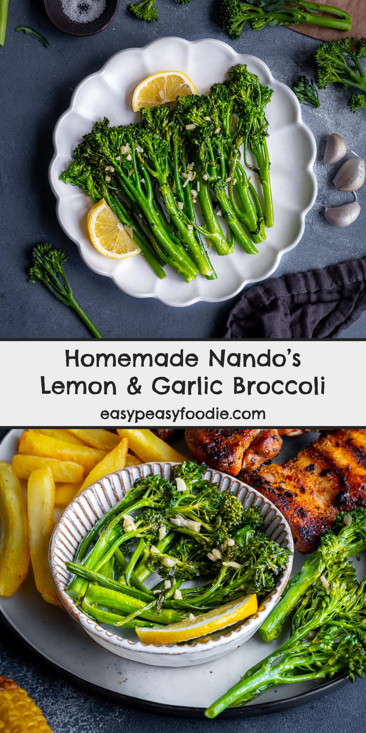 Homemade Nando’s Lemon and Garlic Broccoli Pin