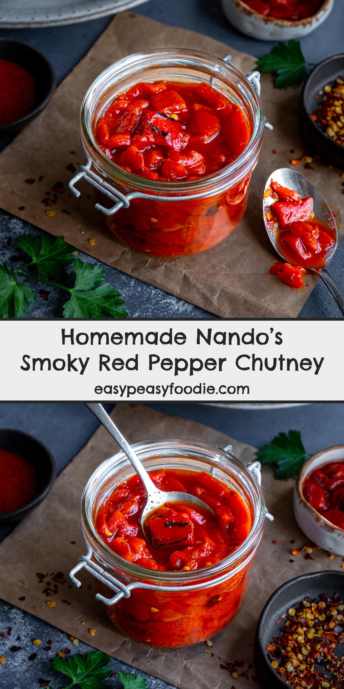 Homemade Nando's Smoky Red Pepper Chutney Pin