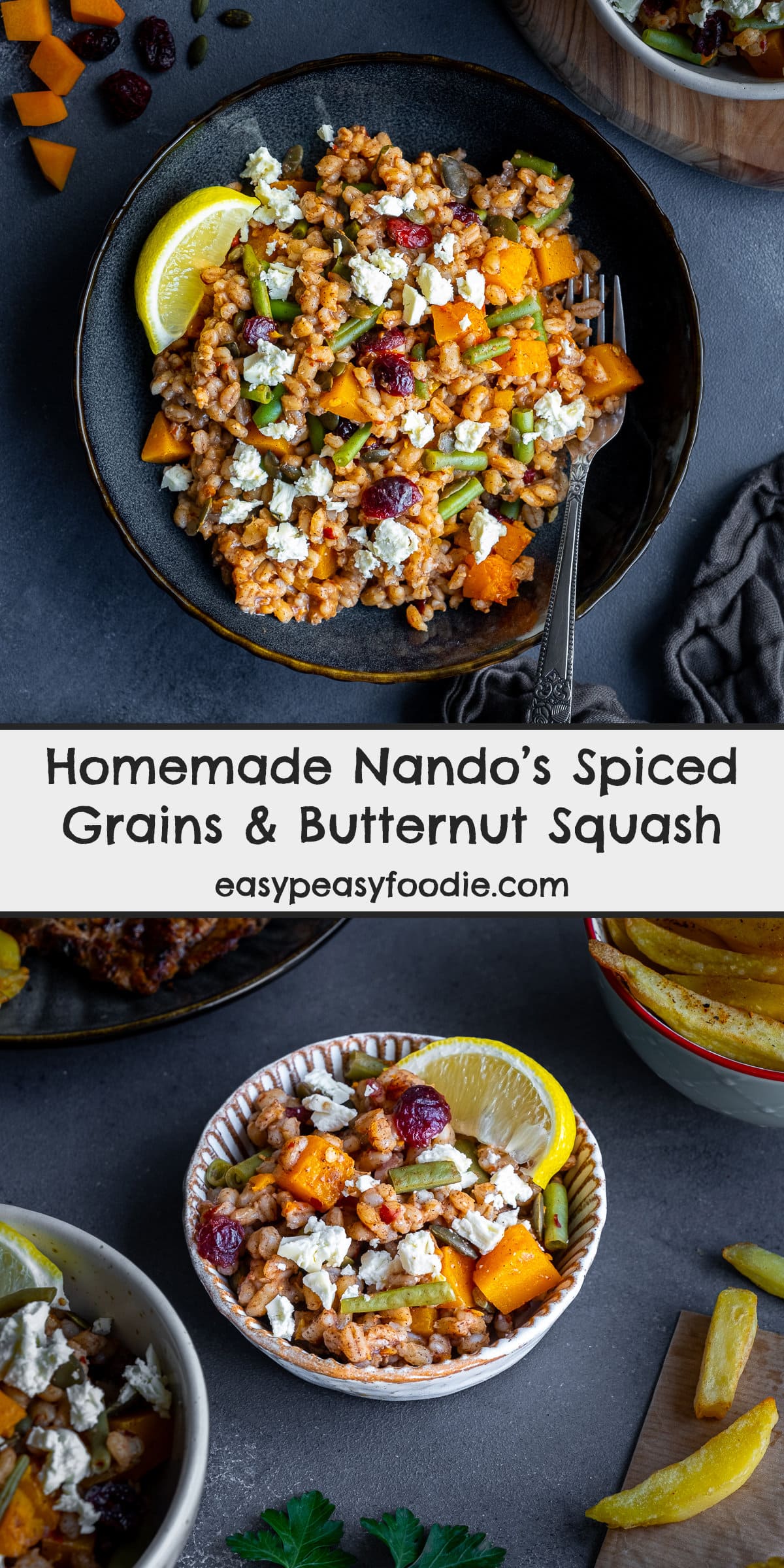 Homemade Nando’s Spiced Grains and Butternut Squash Pin