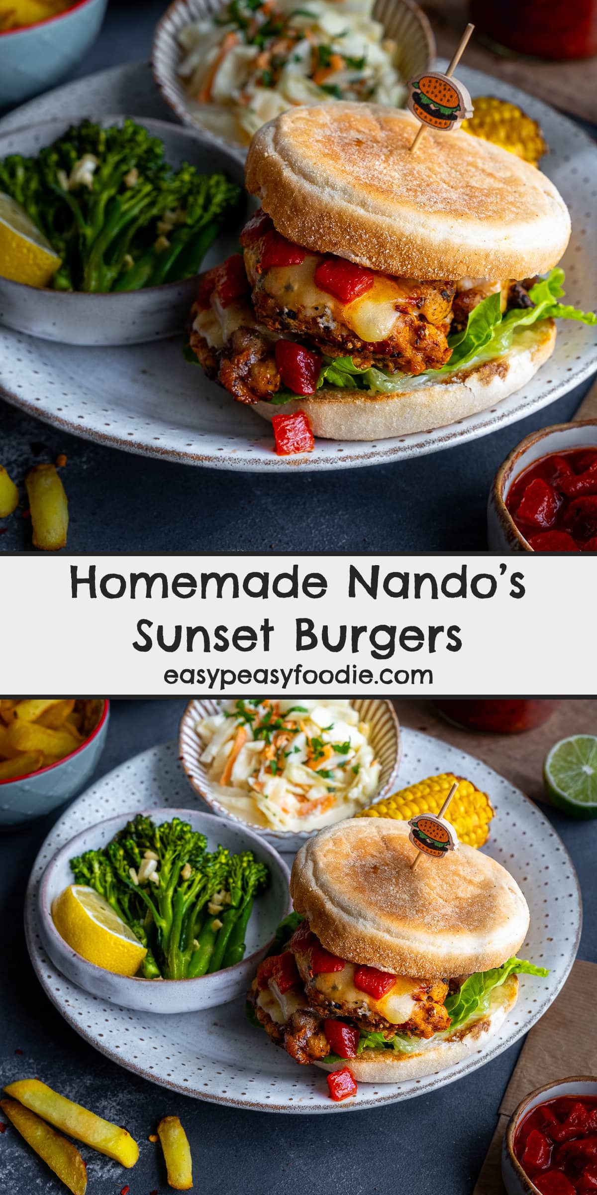 Homemade Nandos Sunset Burgers Pin