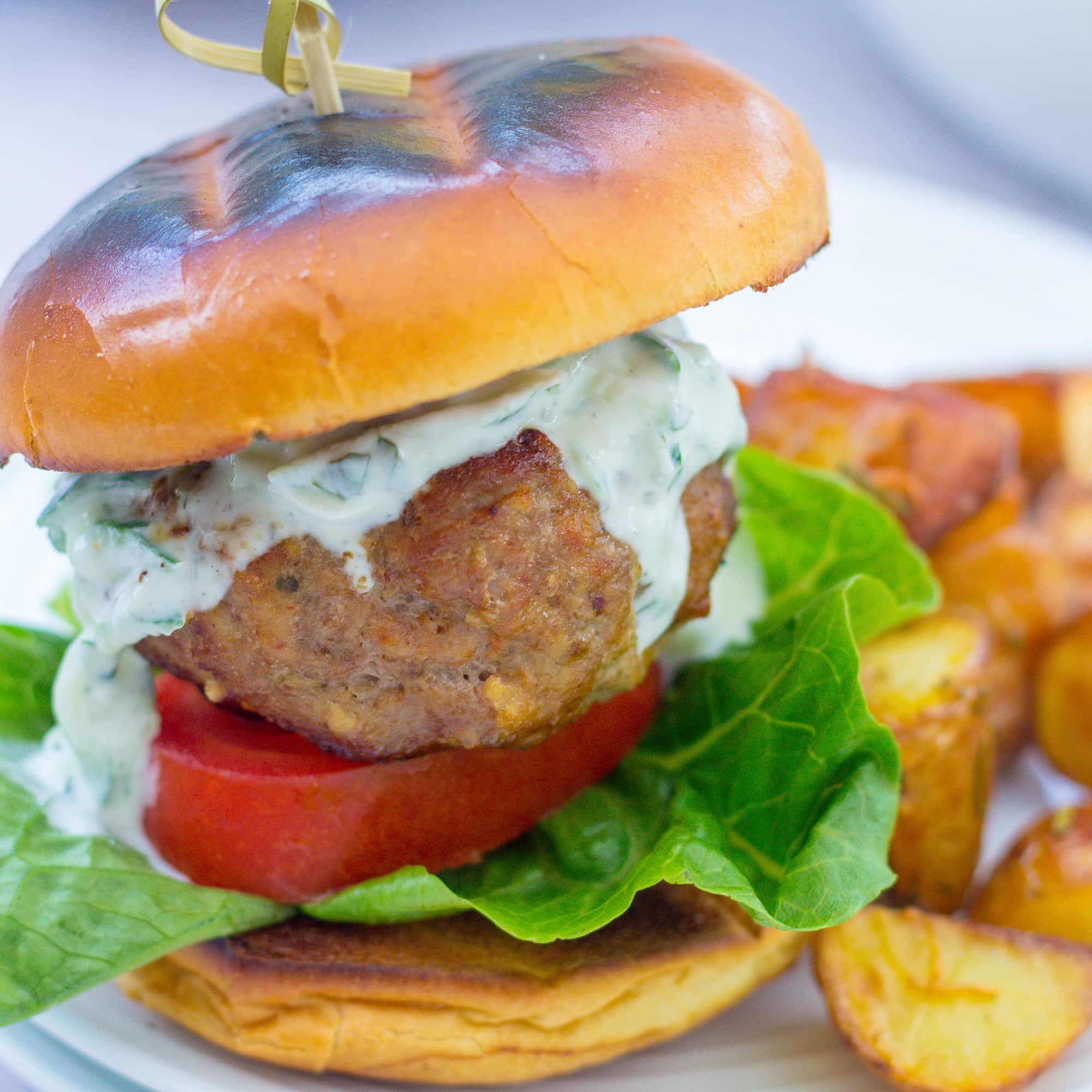 Spicy Moroccan Lamb Burgers