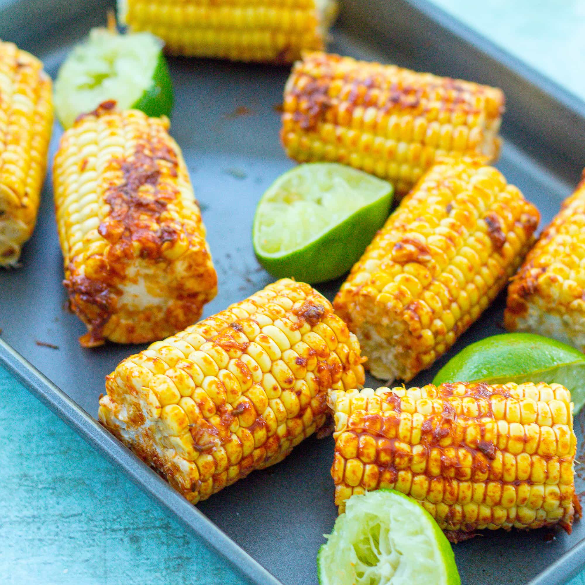 Easy Roasted Mexican Corn on the Cob (Vegan)