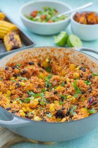 Easy One Pot Mexican Rice with Black Beans and Corn (Vegan)