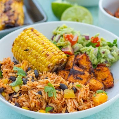 Easy One Pot Mexican Rice with Black Beans and Corn (Vegan)