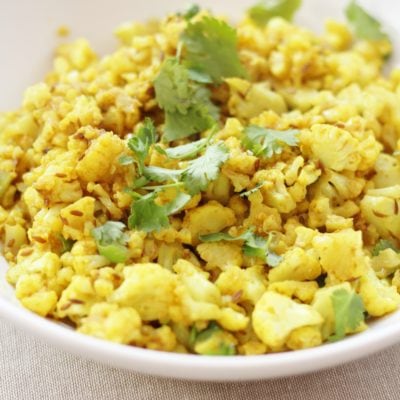 Indian Spiced Cauliflower Rice (Vegan)