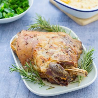 Slow Roast Lamb Shoulder with Garlic and Rosemary