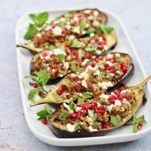 Lamb Stuffed Aubergines